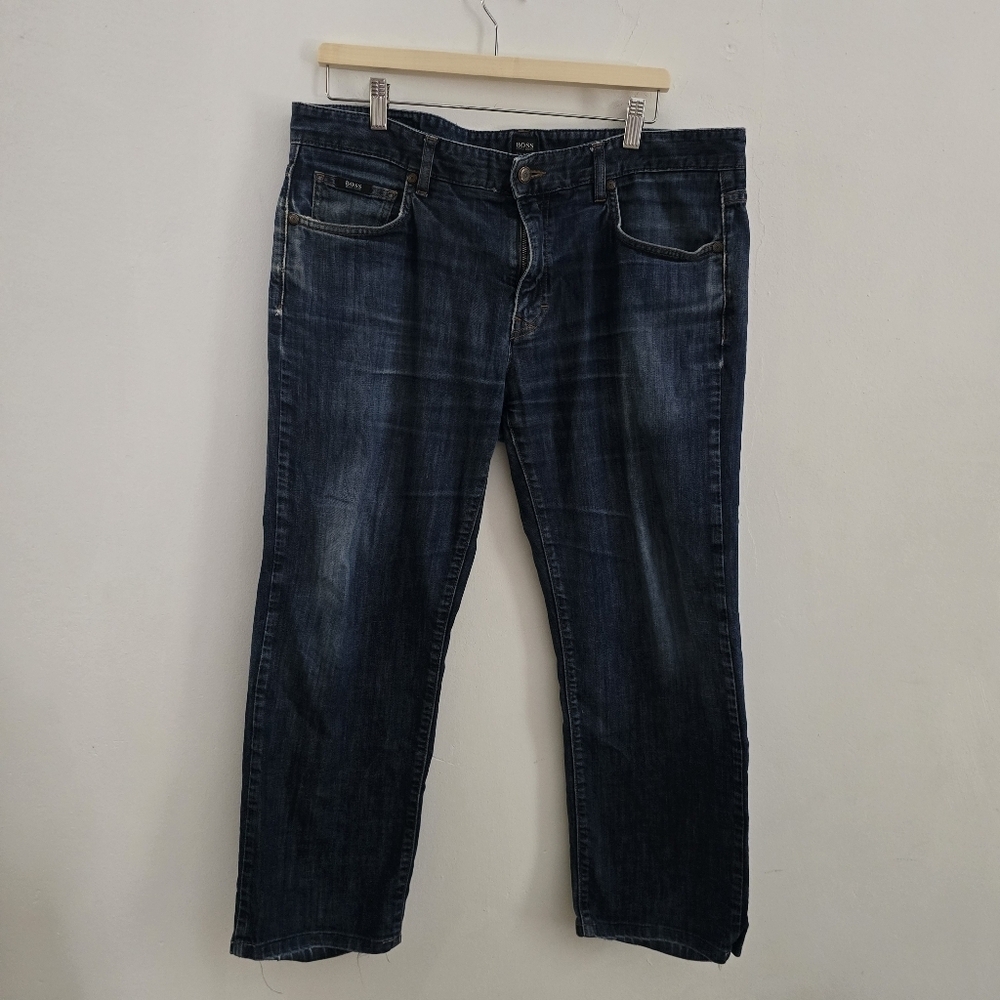 BOSS Hugo Boss Stretch Regular Fit Mens Blue Jeans